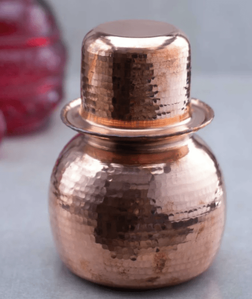 COPPER WATER POT WITH CUP (SOMBU - LOTA) - Image 3